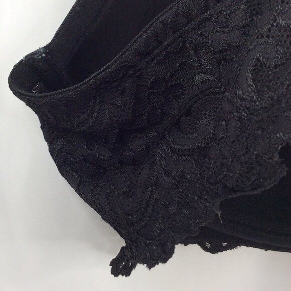 Smart & Sexy Curvy Plunge Light Lined Bra 42C Black Lace SA989 - Picture 6 of 9
